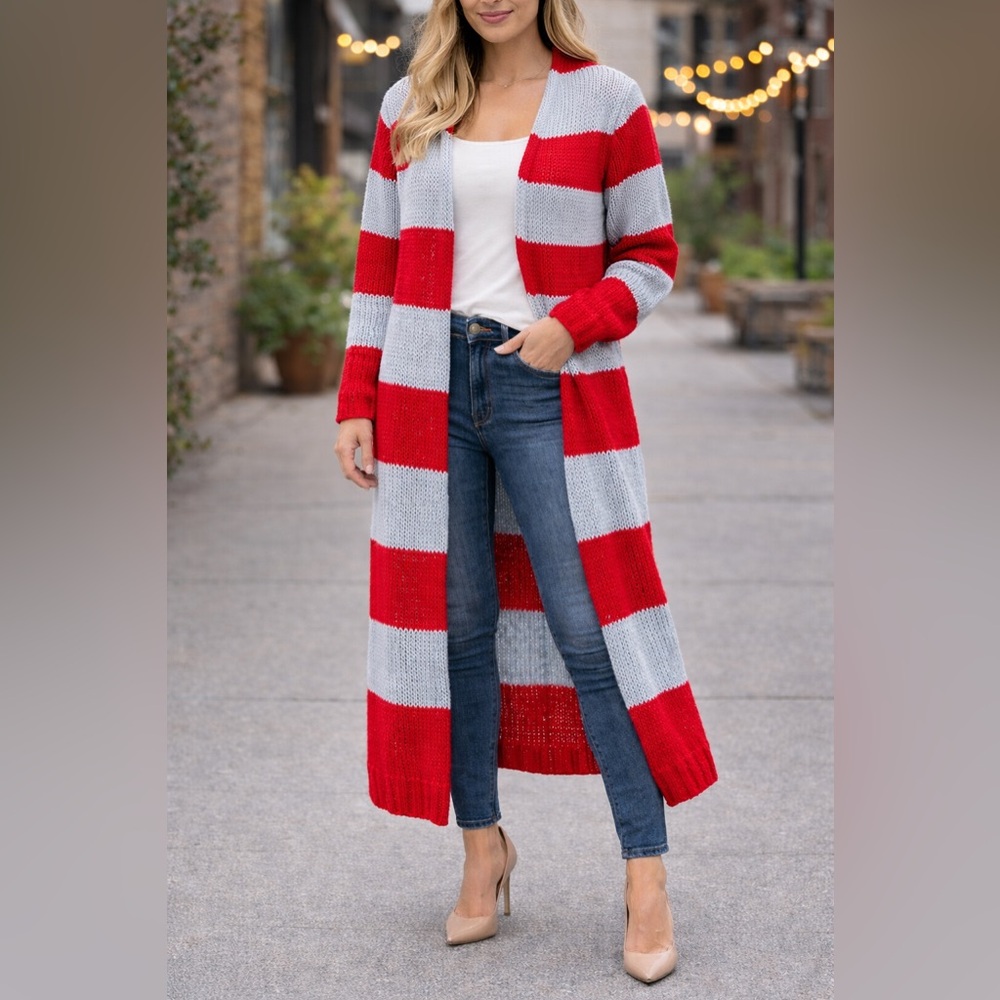 NWT Rehab Lab Long Open-Front Sweater Cardigan sz M